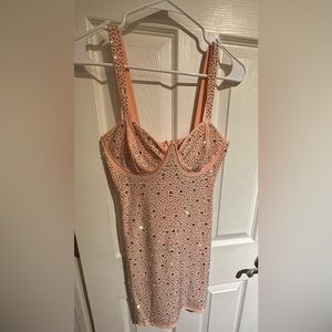 Fashion Nova- Mini Sequin Dress in Light Pink